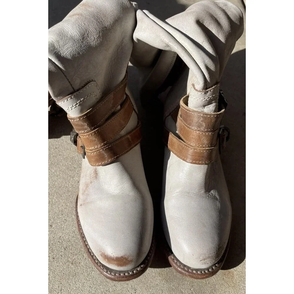 Freebird Raylene Silver Grey Sz 6 - Women’s Leather Knee High Boots